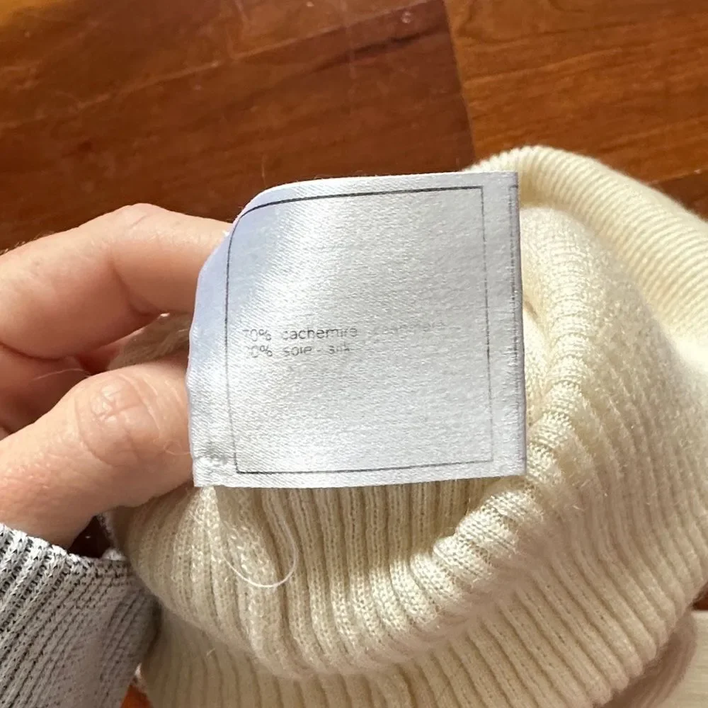 CHANEL Classic Ivory Turtleneck Sweater